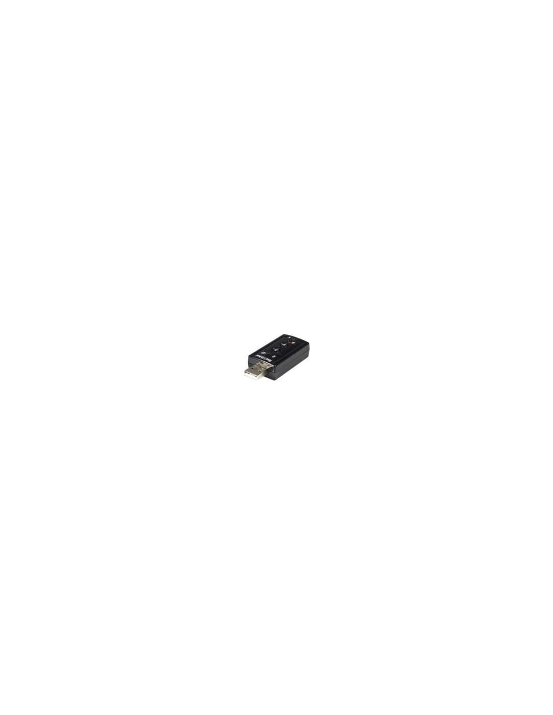 StarTech.com ICUSBAUDIO7 Tarjeta Sonido 7.1 Virtual USB Externa Adaptador Conversor Negro