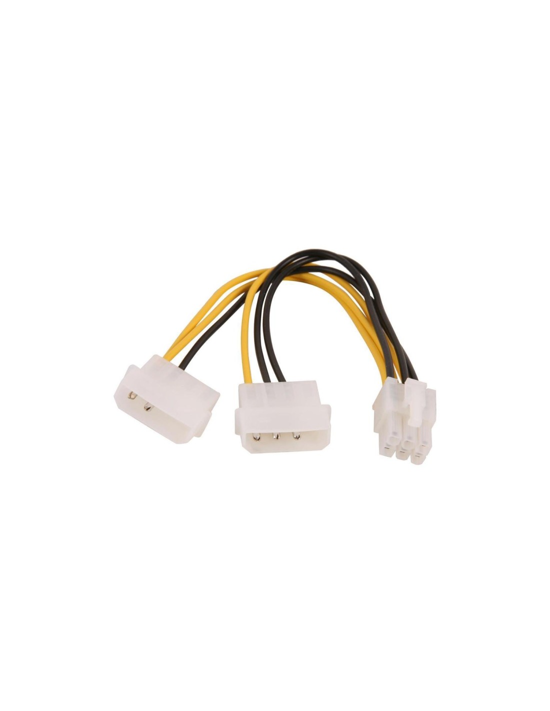 StarTech.com LP4PCIEXADAP Cable Adaptador de Alimentación de LP4 a PCI Express de 6 Pines para Tarjeta Gráfica - Negro Blanco Am