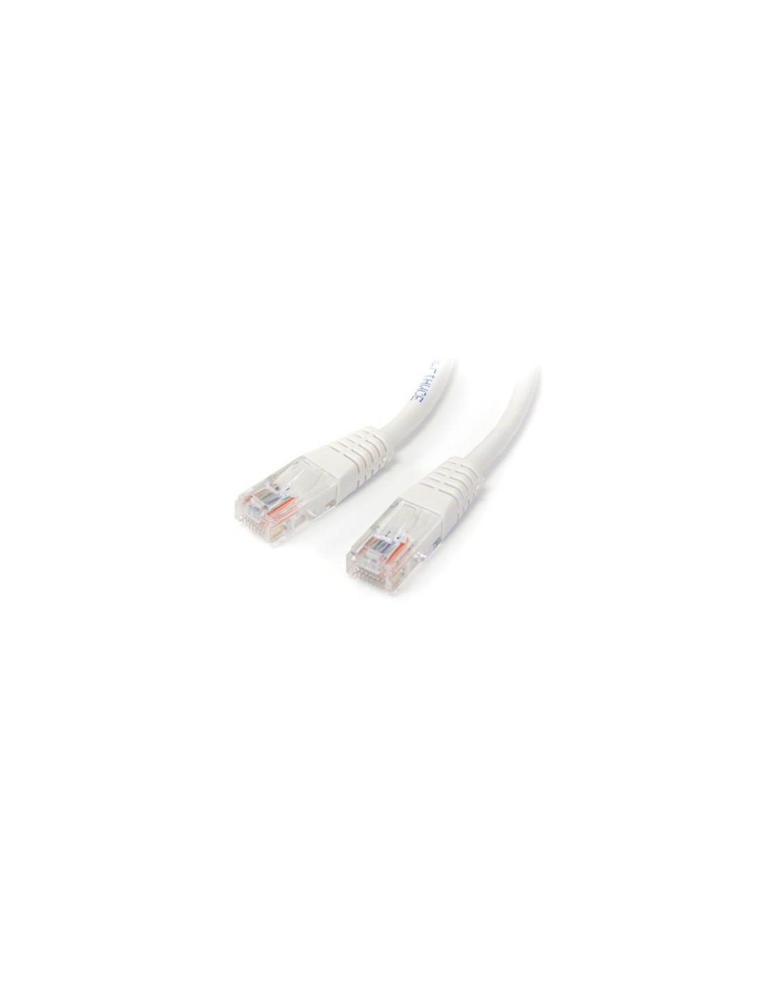 StarTech.com Cable de 15m Blanco de Red Ethernet UTP patch Cat5e RJ45 Moldeado