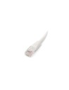 StarTech.com Cable de 15m Blanco de Red Ethernet UTP patch Cat5e RJ45 Moldeado