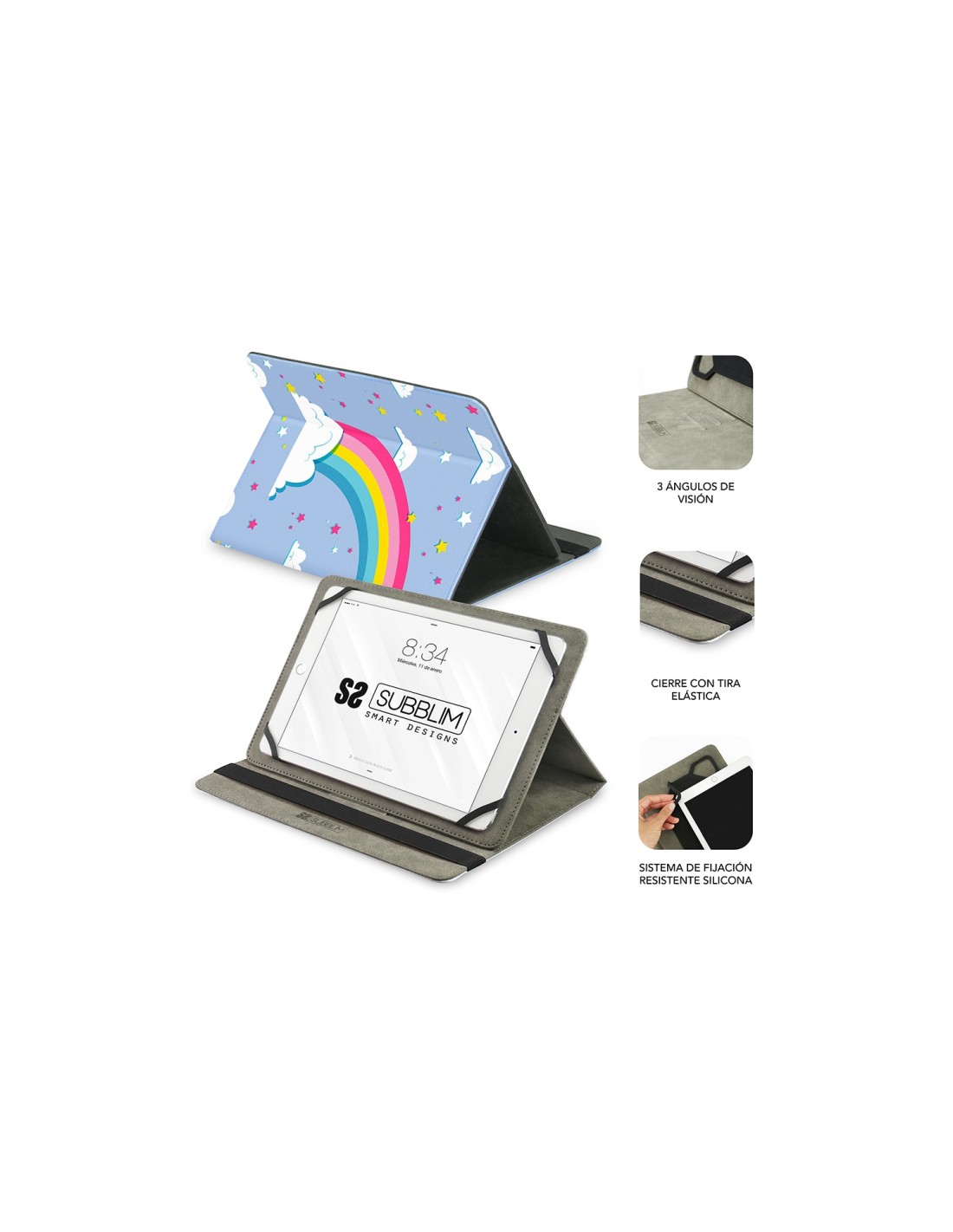 FUNDA UNIVERSAL SUBBLIM TABLET 10.1P DIBUJO SUB-CUT-4TC008
