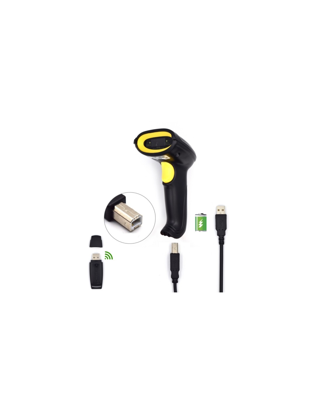 LECTOR CODIGO DE BARRAS EWENT WIRELESS USB NEGRO EW3430