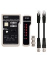 TESTEADOR NANOCABLE PARA CABLE RJ11 RJ12 RJ45 COAXIAL NEGRO BLANCO 10.31.0303