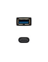 CABLE NANOCABLE USB 3.1 GEN1 USB TIPO-C MACHO A USB TIPO A HEMBRA 15CM NEGRO 10.01.4201