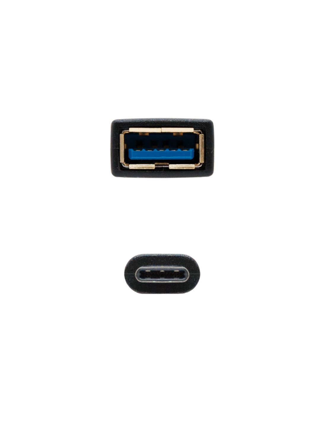 CABLE NANOCABLE USB 3.1 GEN1 USB TIPO-C MACHO A USB TIPO A HEMBRA 15CM NEGRO 10.01.4201