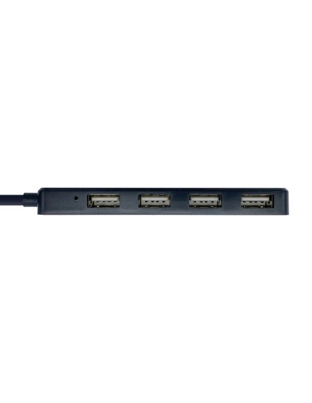 HUB USB AISENS CONECTORES USB-A 2.0 MACHO A 4X USB-A 2.0 HEMBRA CABLE 30CM NEGRO A104-0402