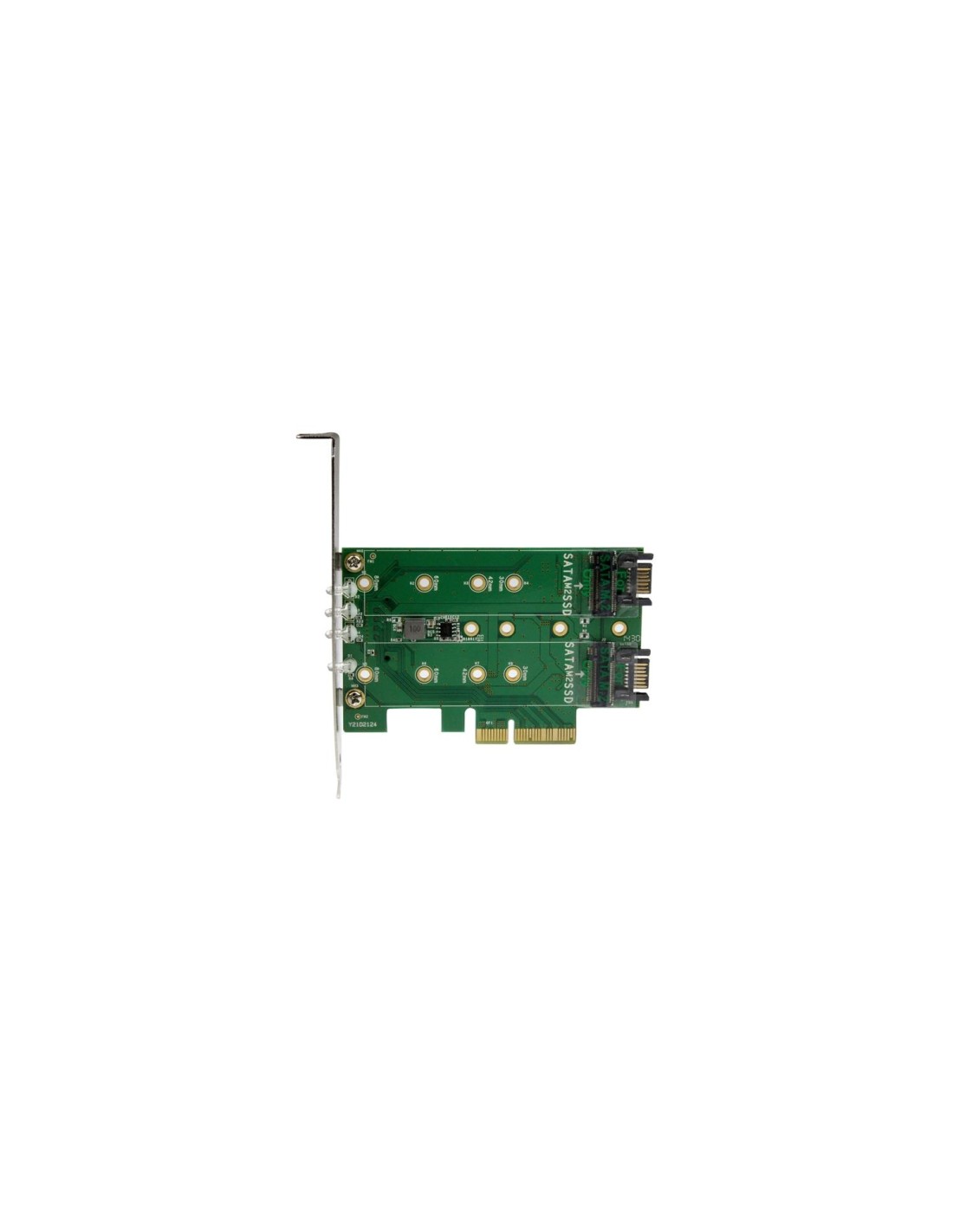 StarTech.com Tarjeta Adaptadora PCI Express 3.0 de 3 Puertos M.2 para SSD - 1x NVMe - 2x SATA III