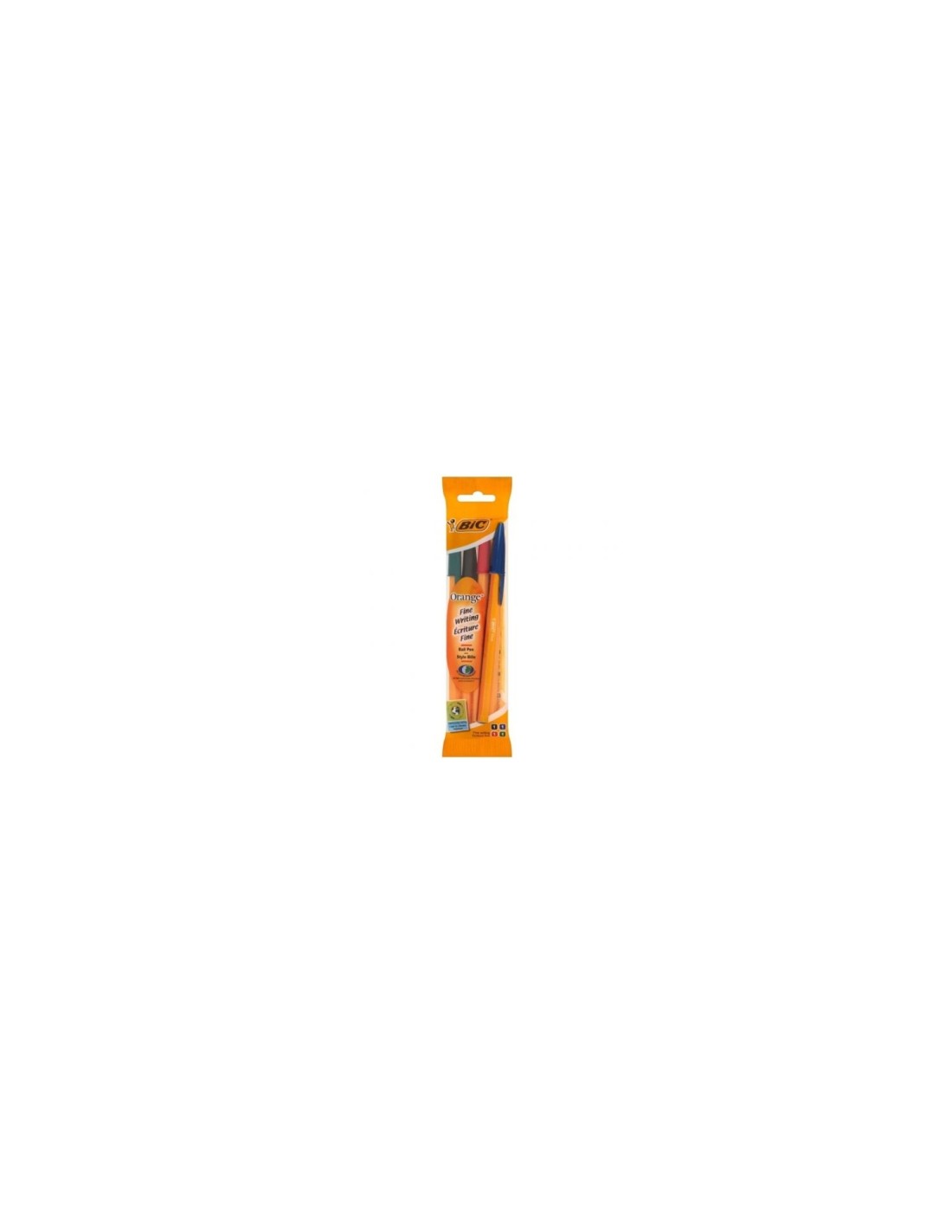 BOLIGRAFO BIC ORANGE ORIGINAL FINE BLISTERX4 PUNTA 0.8MM TRAZO 0.3MM COLORES SURTIDOS 8308541
