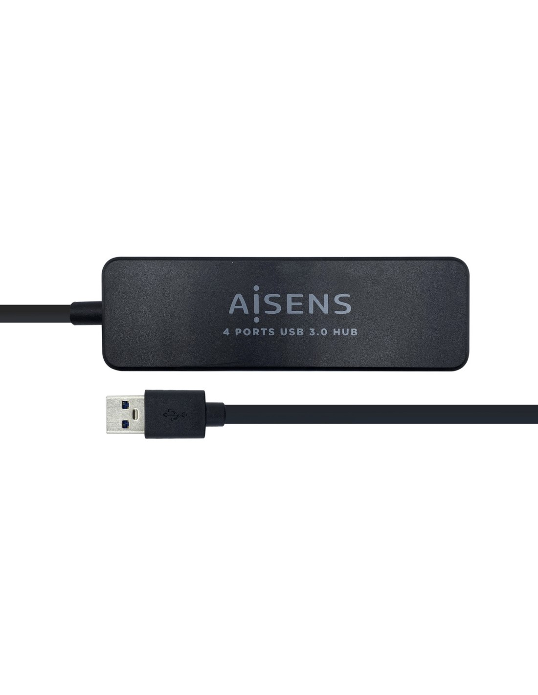HUB USB AISENS CONECTORES 1XUSB-A 3.0 MACHO 4XUSB-A 3.0 HEMBRA LONGITUD CABLE 30CM GRIS A106-0399