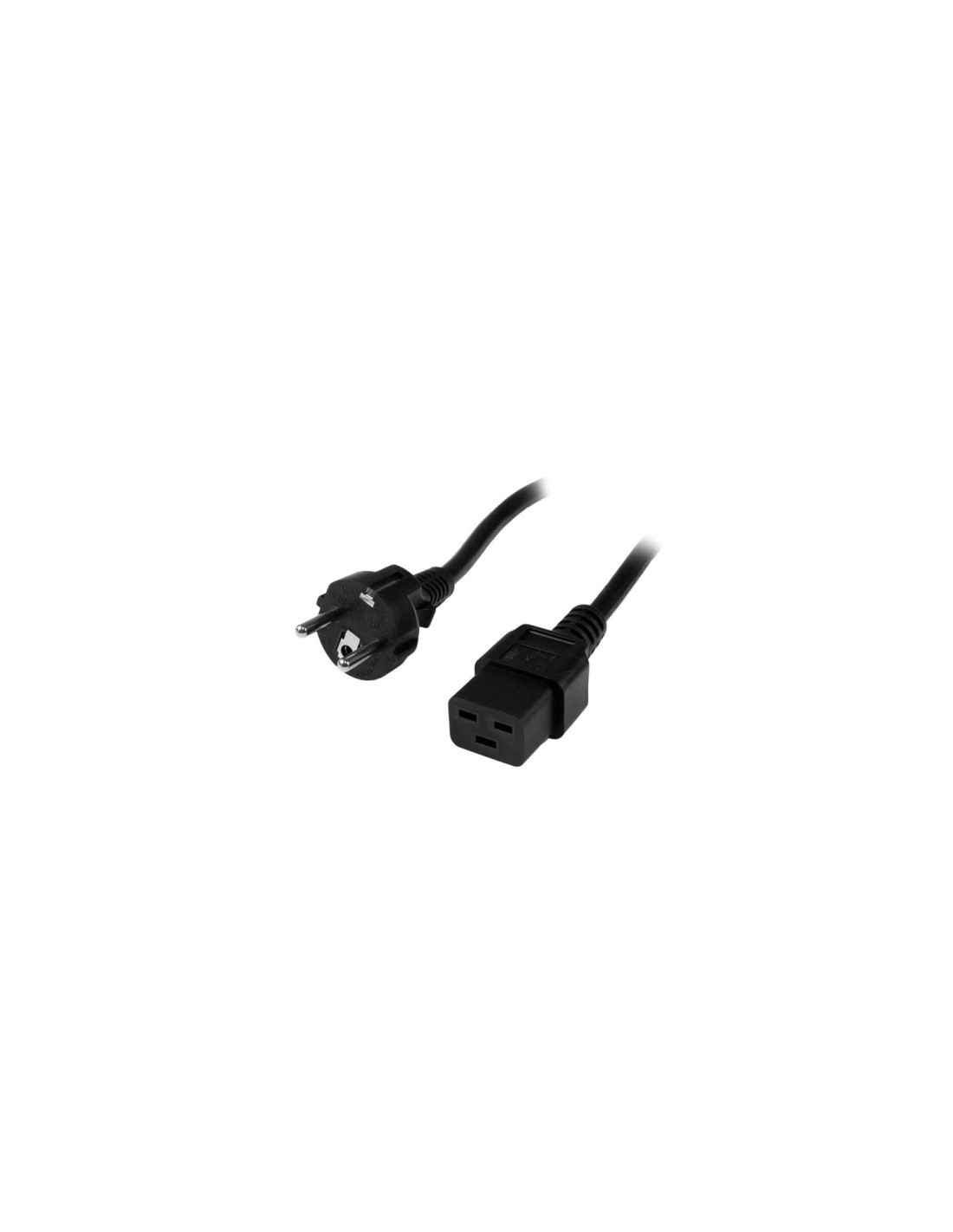 StarTech.com PXTEUC192M Cable 2m de Alimentación para Ordenadores - CEE7 a IEC 320 C19 - Conector Europeo - Negro