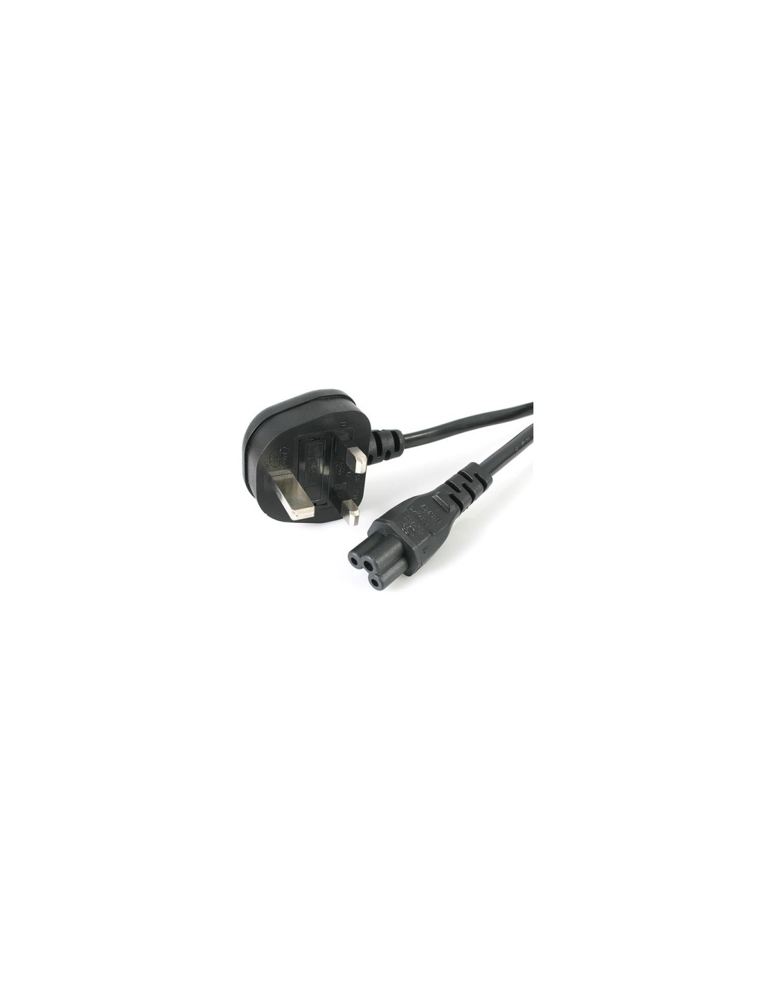 StarTech.com Cable de 2m de Alimentación para Ordenador Portátil - Cable Británico BS-1363 a C5 Acoplador
