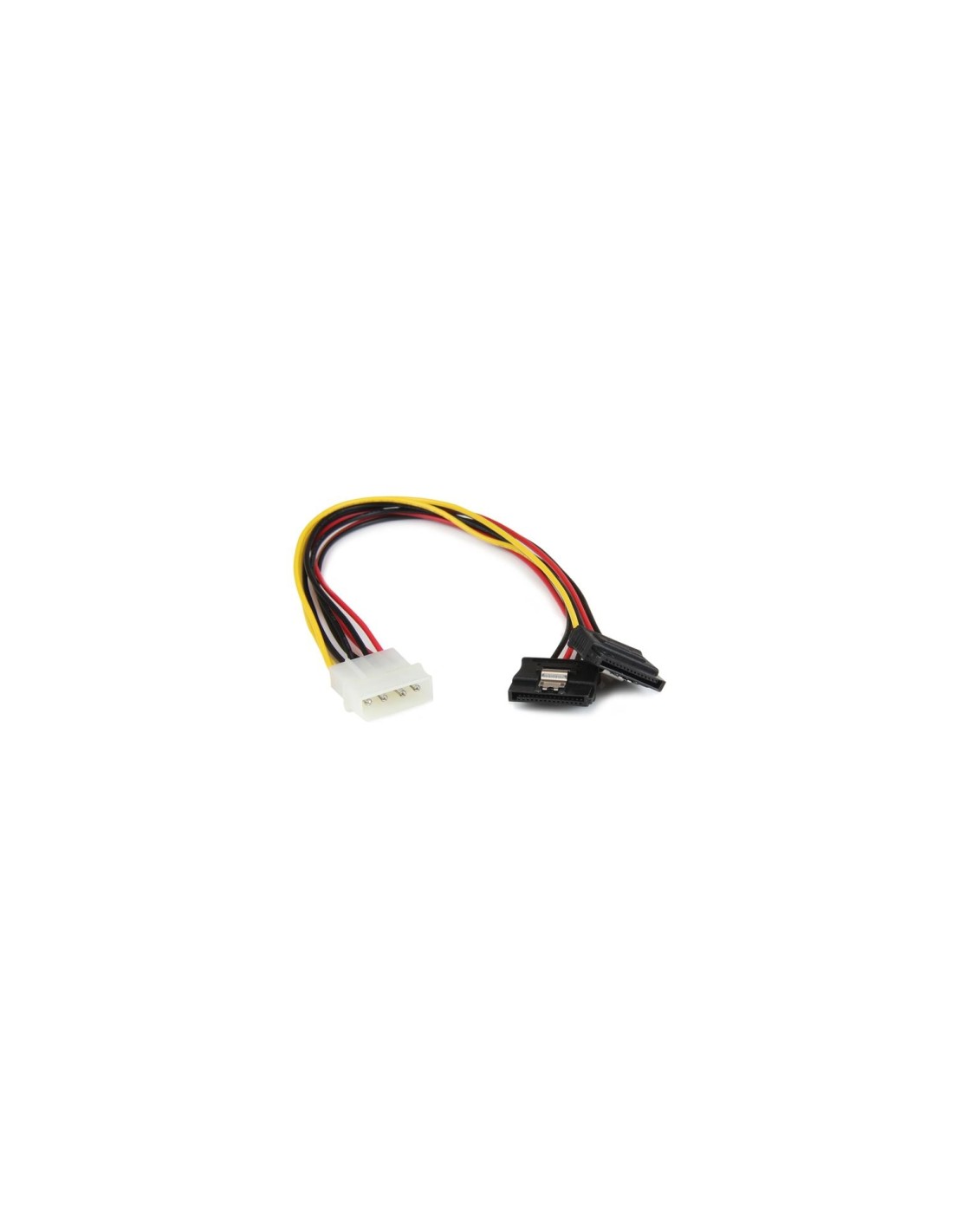 StarTech.com Adaptador Cable 30cm Divisor de 4 Pines LP4 a Doble SATA Cierre Seguridad Pestillo Latches