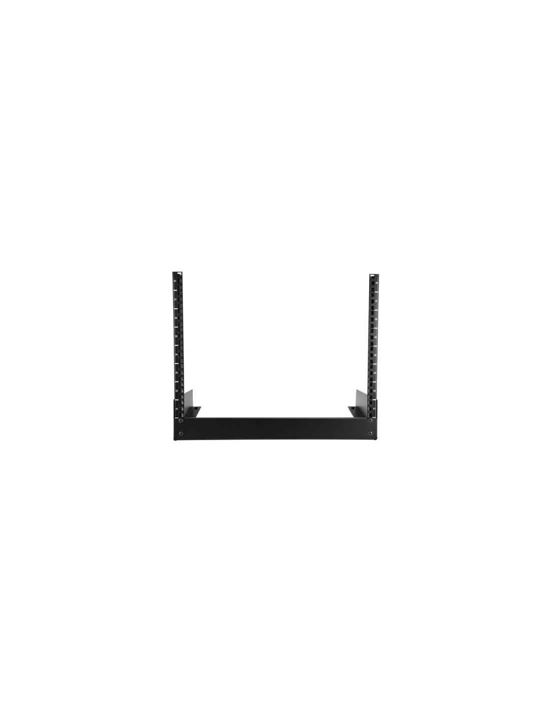StarTech.com Rack de Sobremesa de 8U de 2 Columnas - Armario Rack de Servidores con Marco Abierto - Negro