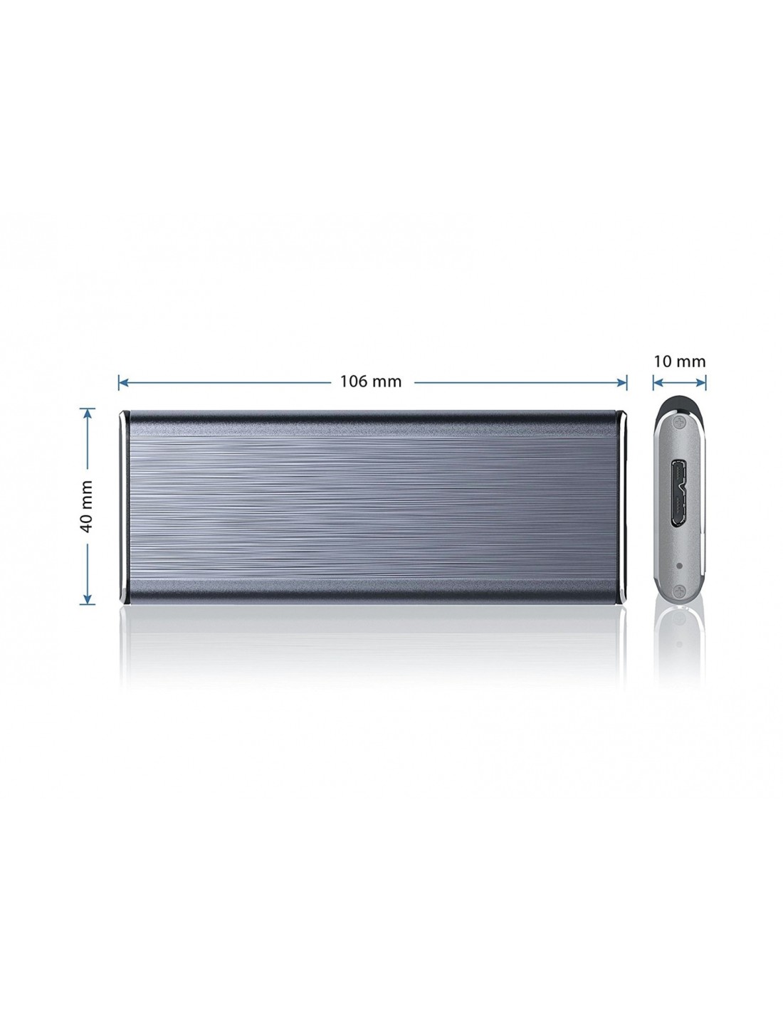 CAJA EXTERNA CONCEPTRONIC SSD M.2 USB 3.1 TIPO C PLATA DDE03G
