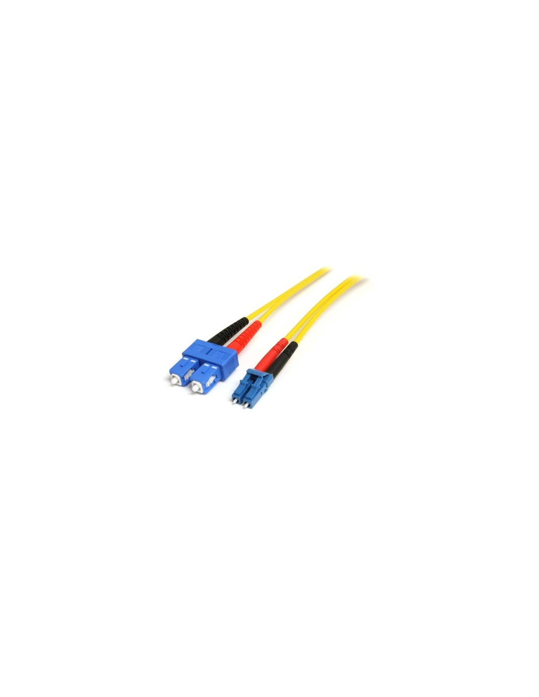 StarTech.com Cable Adaptador de Red de 1m Monomodo Duplex Fibra Optica LC-SC Macho a Macho - Patch Duplex Modo Sencilla - Amaril