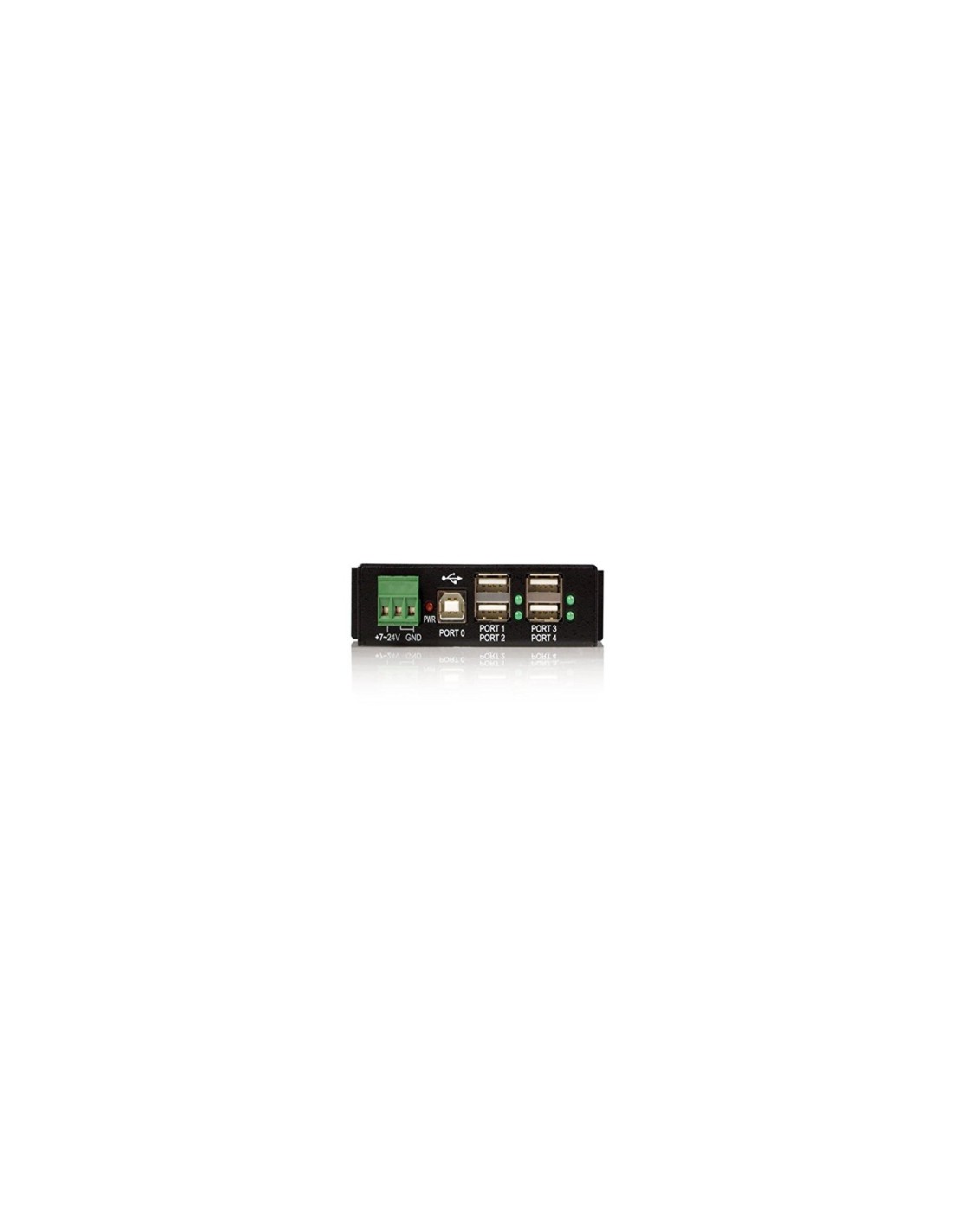 StarTech.com Adaptador Concentrador HUB Ladrón USB 2.0 4 Puertos Reforzado Industrial con Alimentación