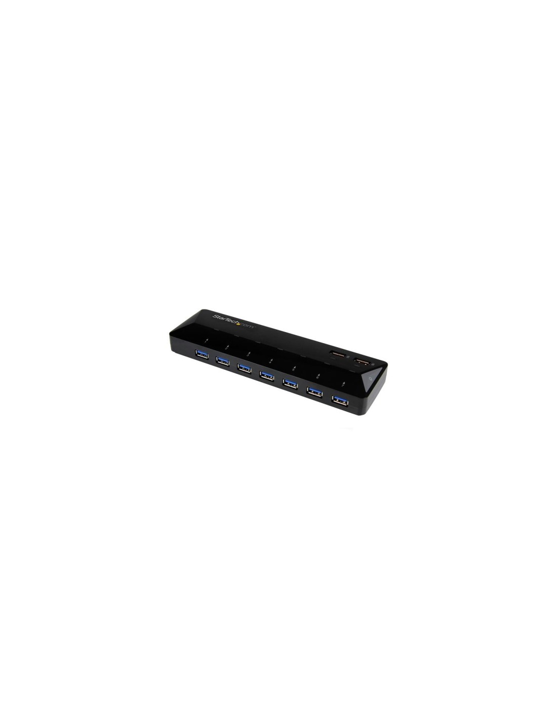 StarTech.com Concentrador USB 3.1 de 7 Puertos - Ladrón con Puertos de Carga y Sincronización - Hub con 2 Puertos de 2,4A