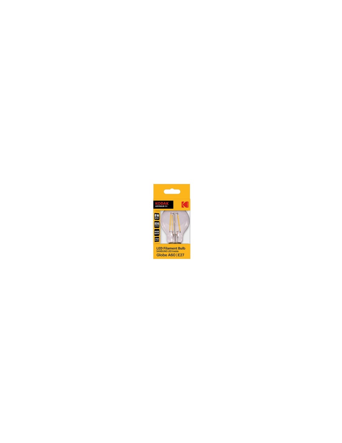BOMBILLA LED KODAK FILAMENTO E27 8W 806LM 30419193