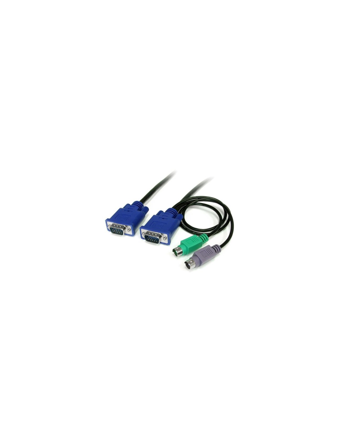 StarTech.com Cable KVM de 1.8m Ultra Delgado Todo en Uno VGA PS/2 PS2 HD15 - 6ft Pies 3 en 1