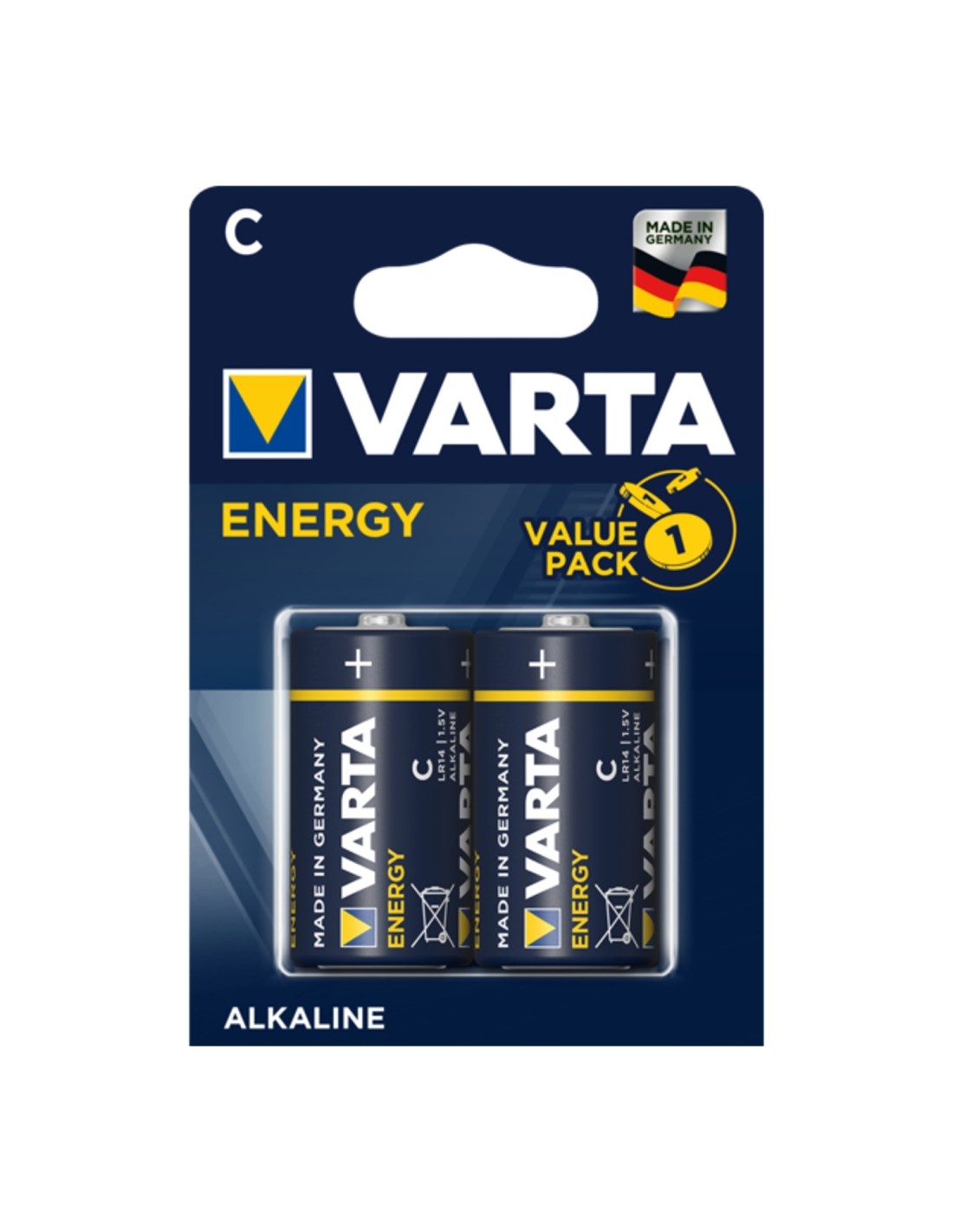 Varta blister 2 pilas alcalinas energy LR14 C