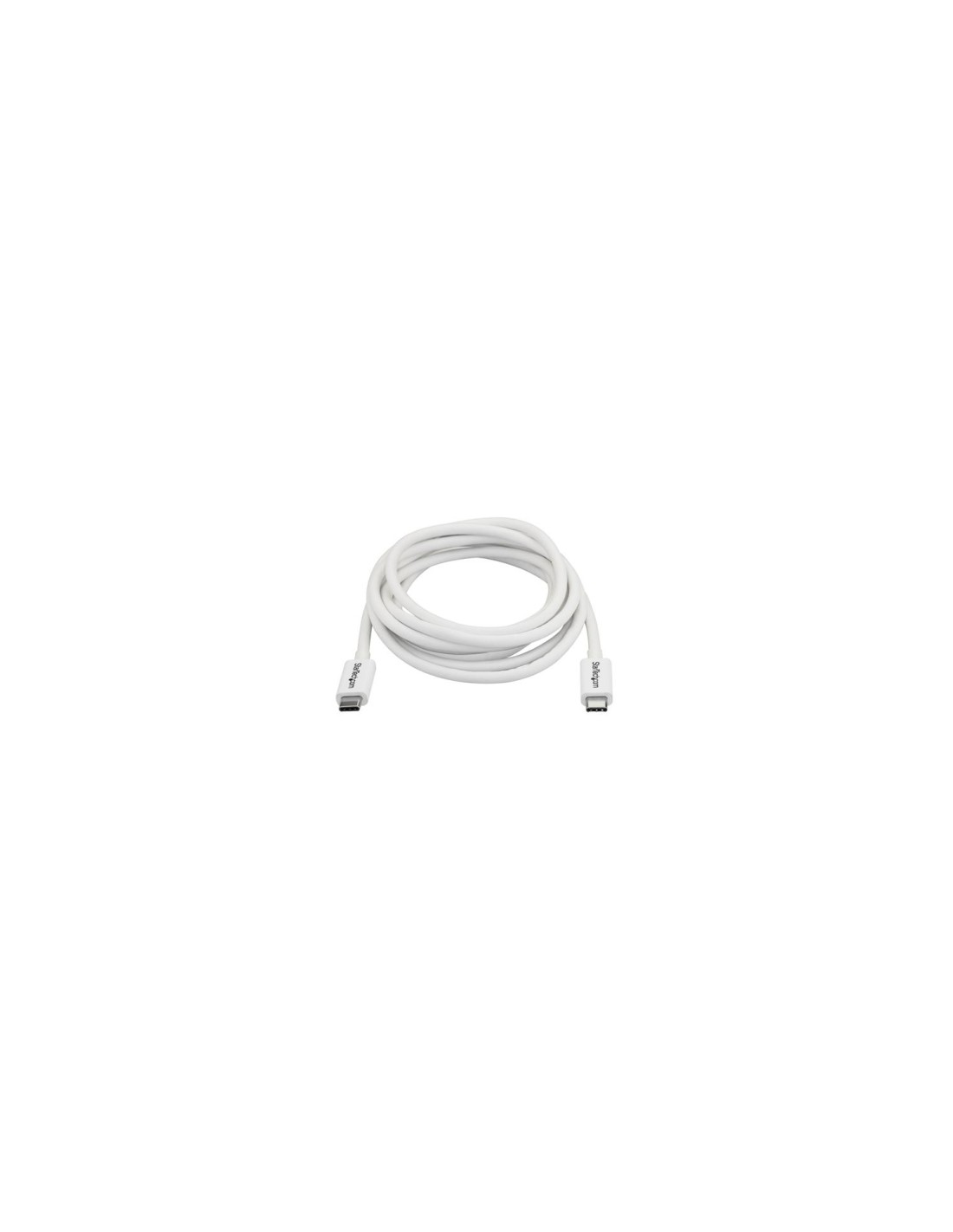 StarTech.com Cable de 2m Thunderbolt 3 Blanco - Cable Compatible con USB-C y DisplayPort - Blanco