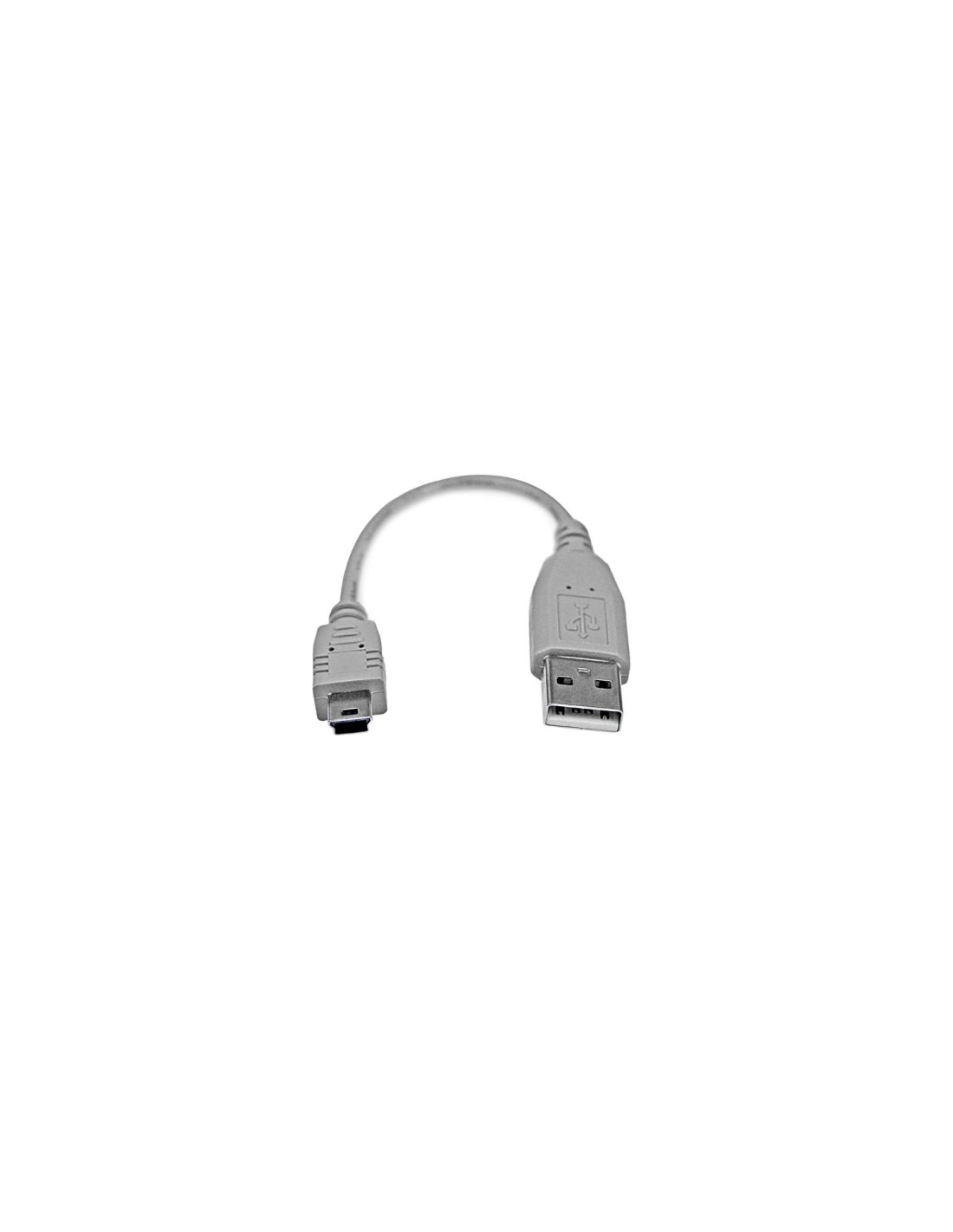 StarTech.com Cable USB de 15cm para Cámara - USB A Macho a Mini USB B Macho - Adaptador Gris