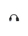 StarTech.com Cable de 15cm Extensor Alargador USB 3.0 SuperSpeed Usb A macho a hembra Negro