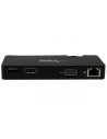 StarTech.com Replicador de Puertos USB 3.1 de Viajes con HDMI o VGA - Docking Station para Portatil - Negro - USB3SMDOCKHV