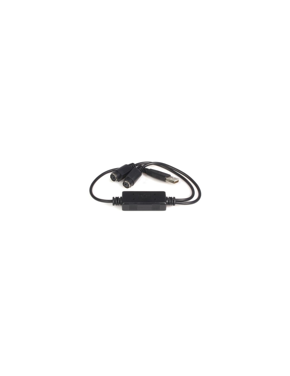 StarTech.com Cable Adaptador Conversor Teclado Ratón Mouse PS/2 a USB - 2x PS/2 Hembra a 1x USB A Macho - negro