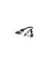 StarTech.com Cable KVM Audio y VÍ­deo de 1.8m 4 en 1 VGA USB A USB B HD15 Mini Jack Micrófono Altavoces - negro