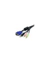 StarTech.com Cable KVM Audio y VÍ­deo de 1.8m 4 en 1 VGA USB A USB B HD15 Mini Jack Micrófono Altavoces - negro