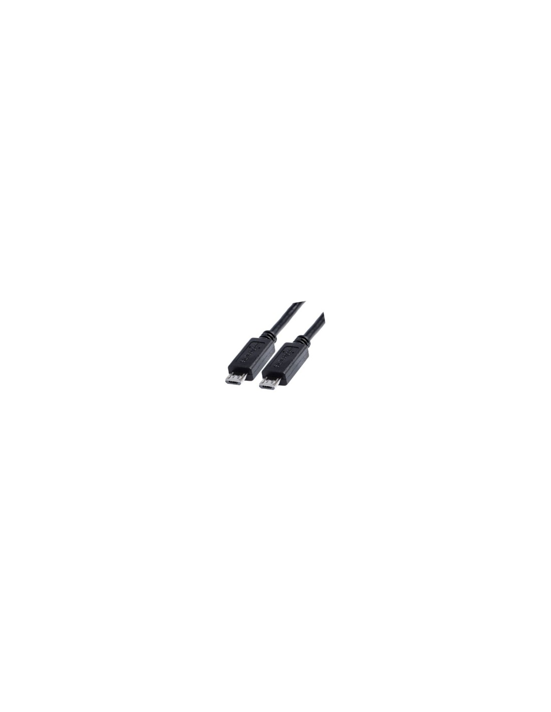 StarTech.com Cable USB OTG de 20cm - Cable Adaptador Micro USB a Micro USB - Macho a Macho - negro