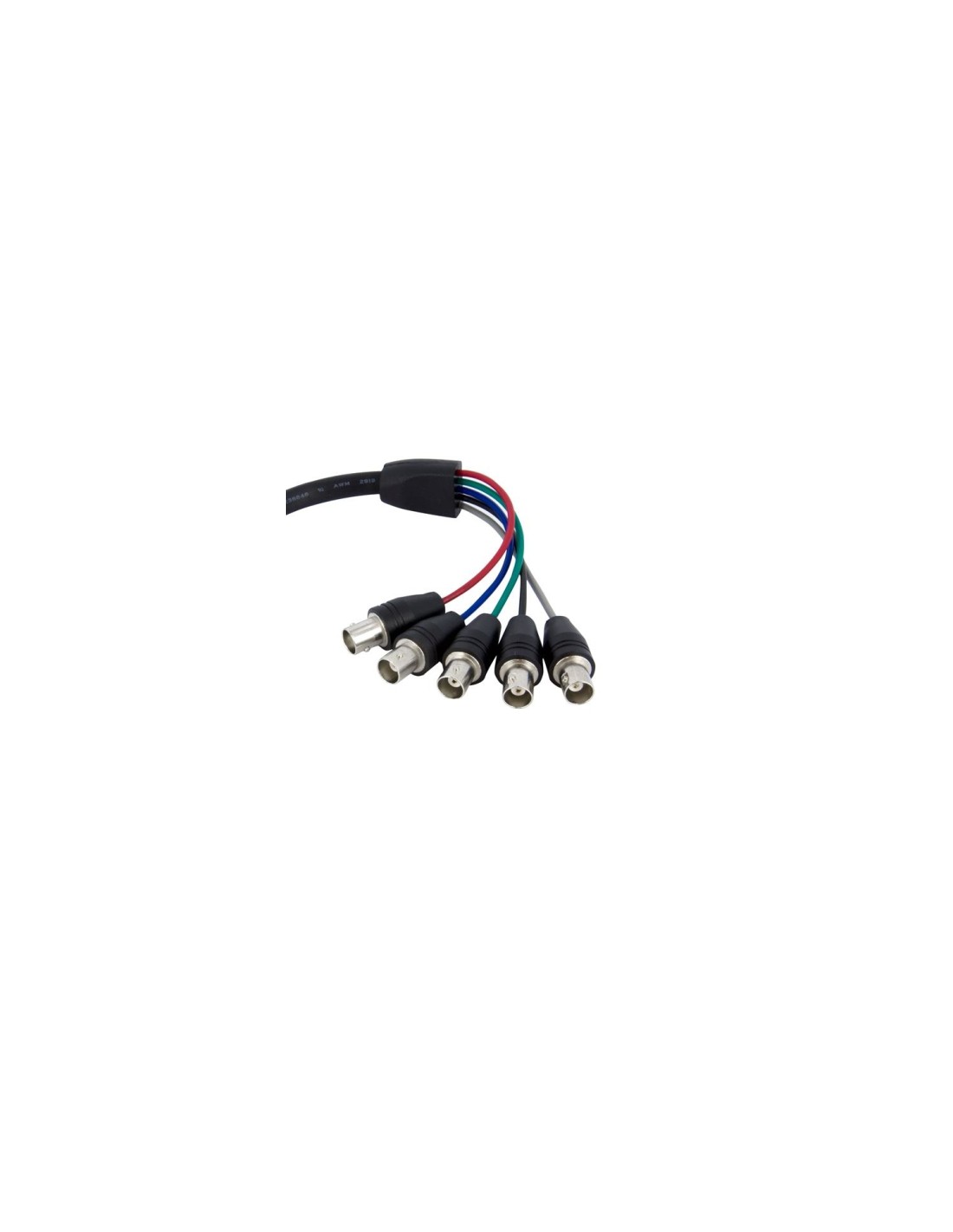 StarTech.com Cable de 30 cm Coaxial para Monitor HD15 VGA a 5 BNC RGBHV - Macho a Hembra - negro