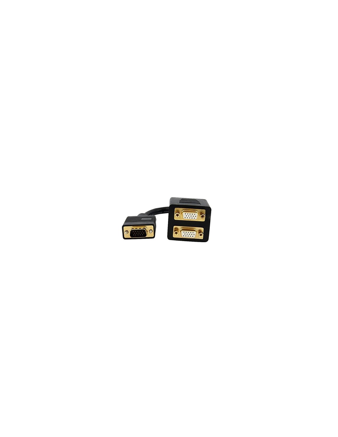 StarTech.com Cable de 30cm Duplicador Divisor de VÍ­deo VGA de 2 puertos Salidas Compacto - Bifurcador - negro