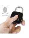 candado con huella dactilar phoenix  hasta 10 personas distintas resistente al agua ip65 uso exterior negro PHDIGILOCK