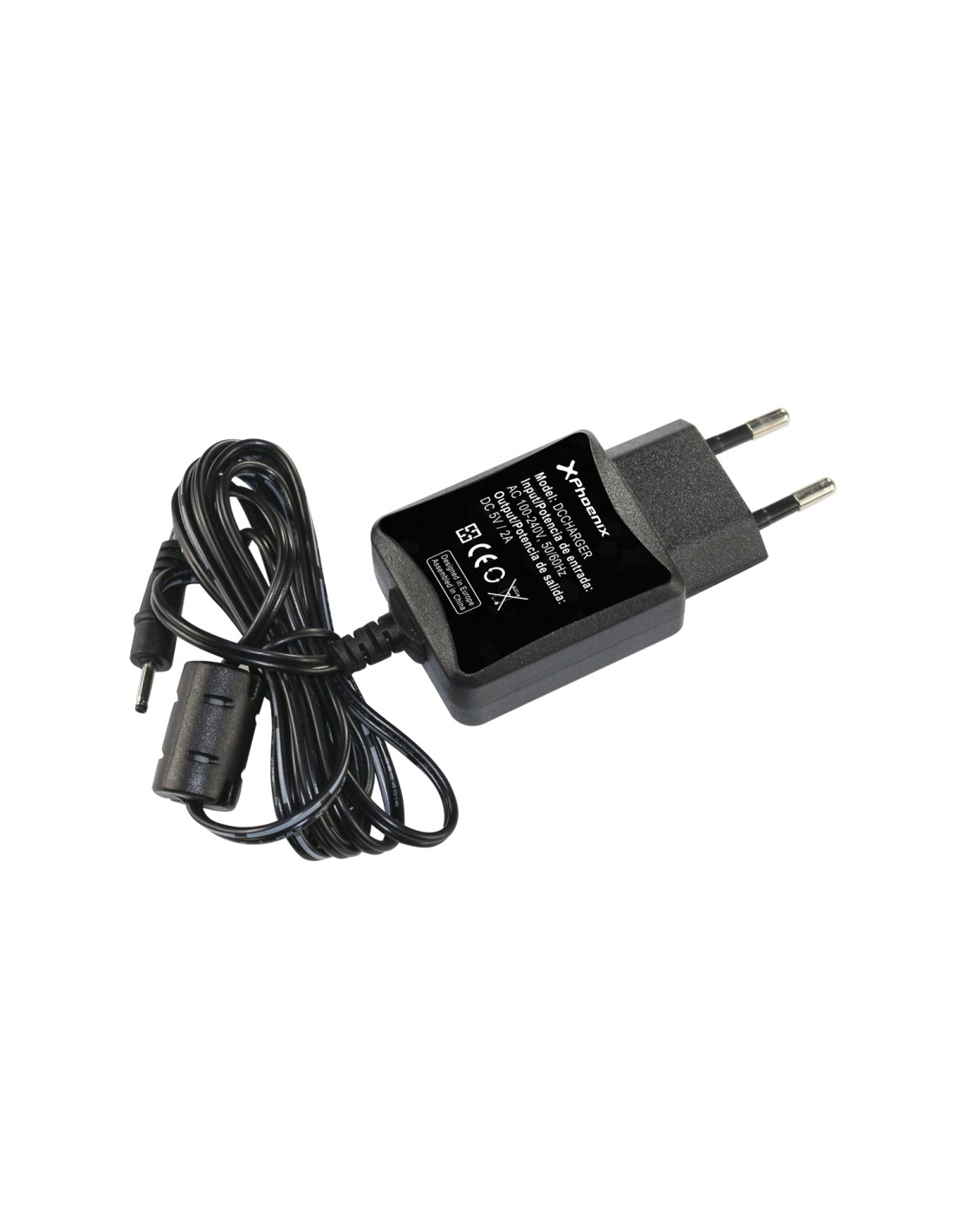 Cargador de pared phoenix universal 5v 2A negro PHDCCHARGER