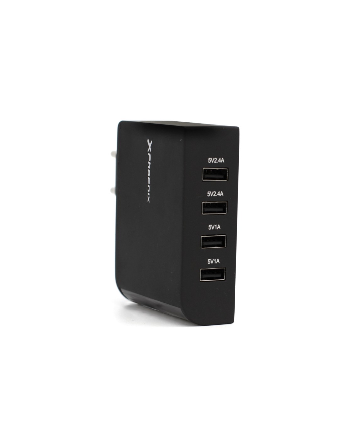 Cargador adaptador pared phoenix universal 4x usb 5.1v 2.1a negro PHMULTIUSBCHARGER