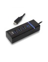 Hub ewent Usb 3.1 tipo-c 5000 Mbit/s 4 puertos Negro EW1137