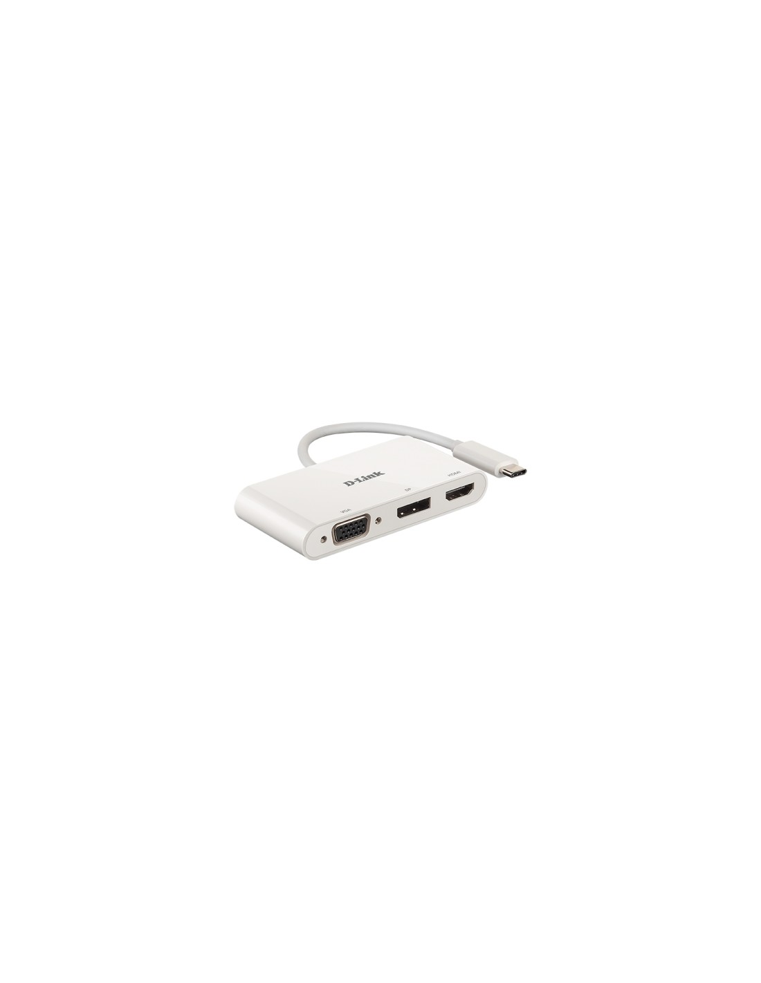 D-link DUB-V310 Base para portátil y replicador de puertos alámbrico USB 3.1 Type-C a Hdmi Vga Displayport Blanco