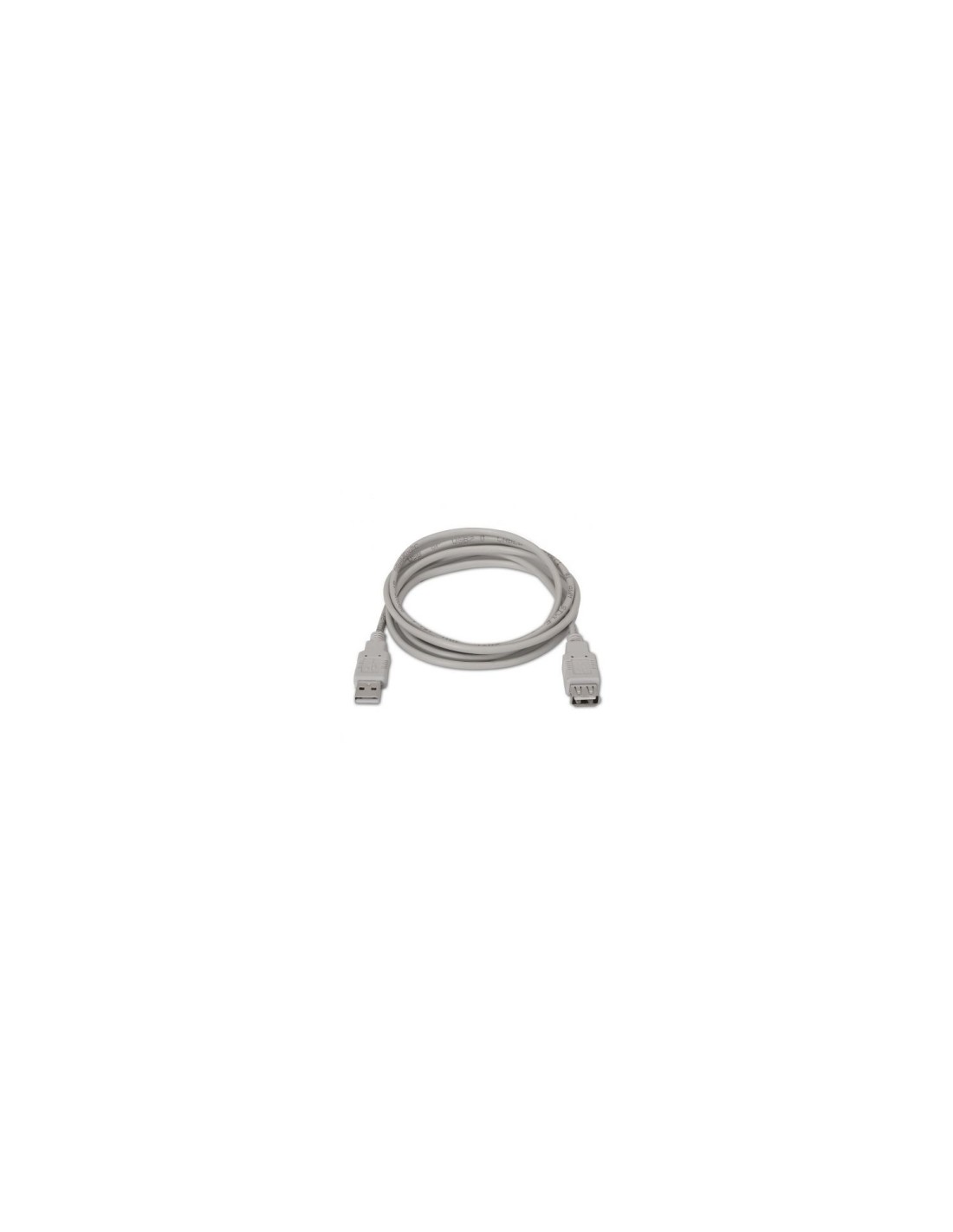Cable aisens usb tipo-a macho a hembra 1m beige A101-0012