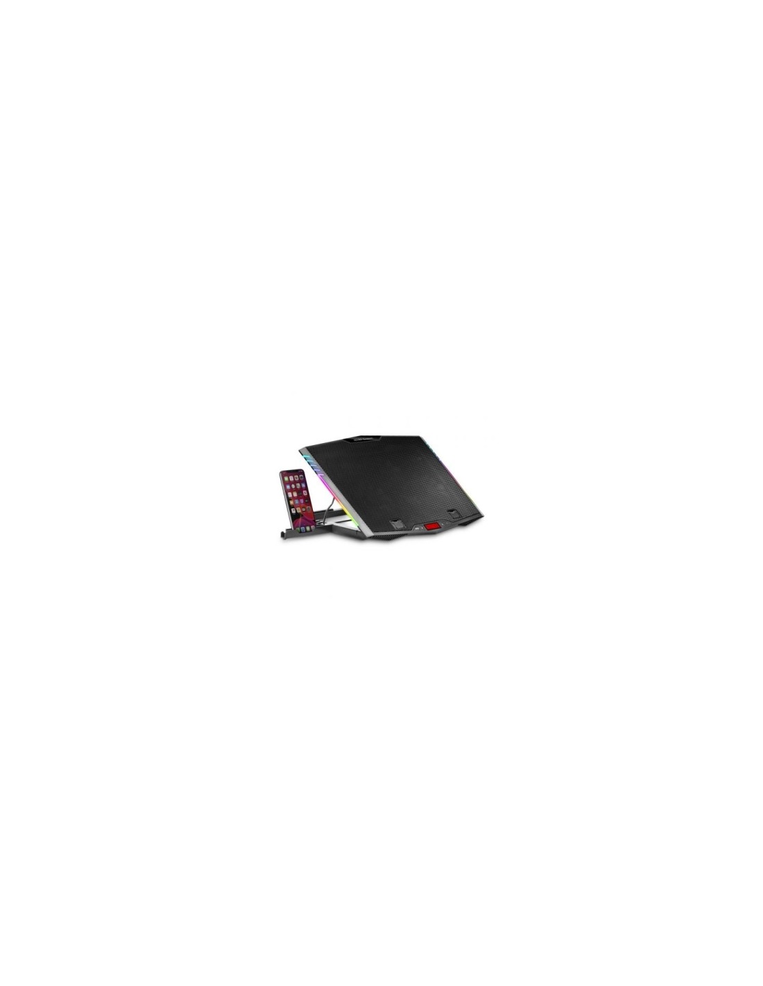 Soporte refrigerante mars gaming para portatiles 17.3p 6 ventiladores iluminacion rgb soporte especial para movil negro MNBC5