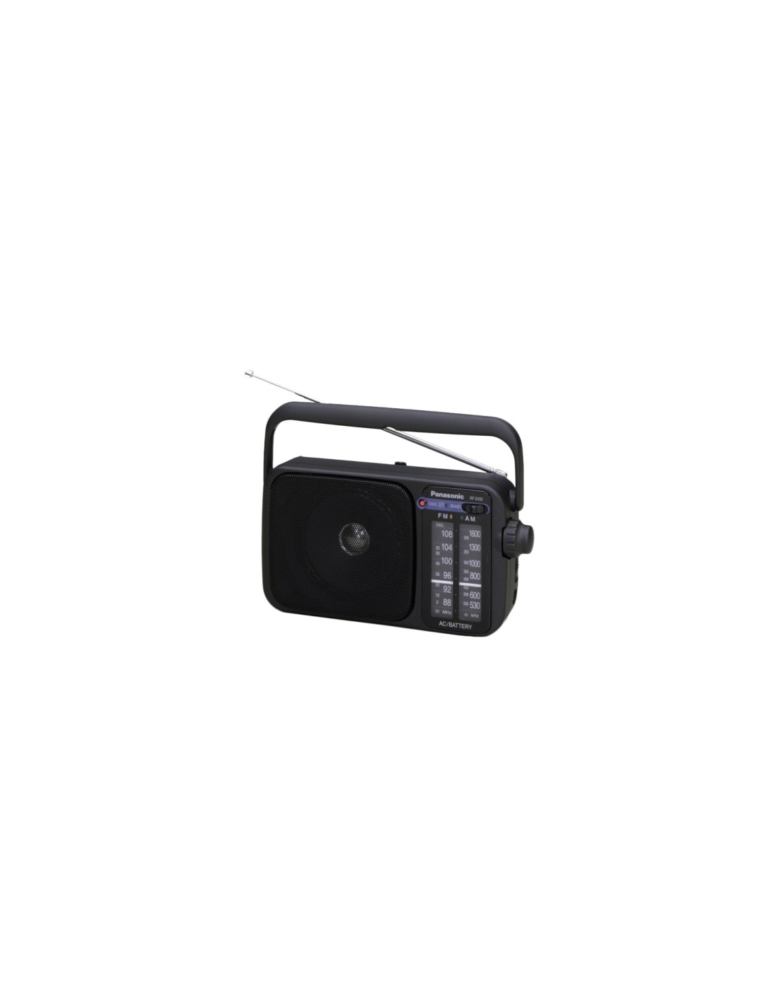 Radio portatil panasonic am fm ac altavoz 770mw negro RF-2400DEG-K