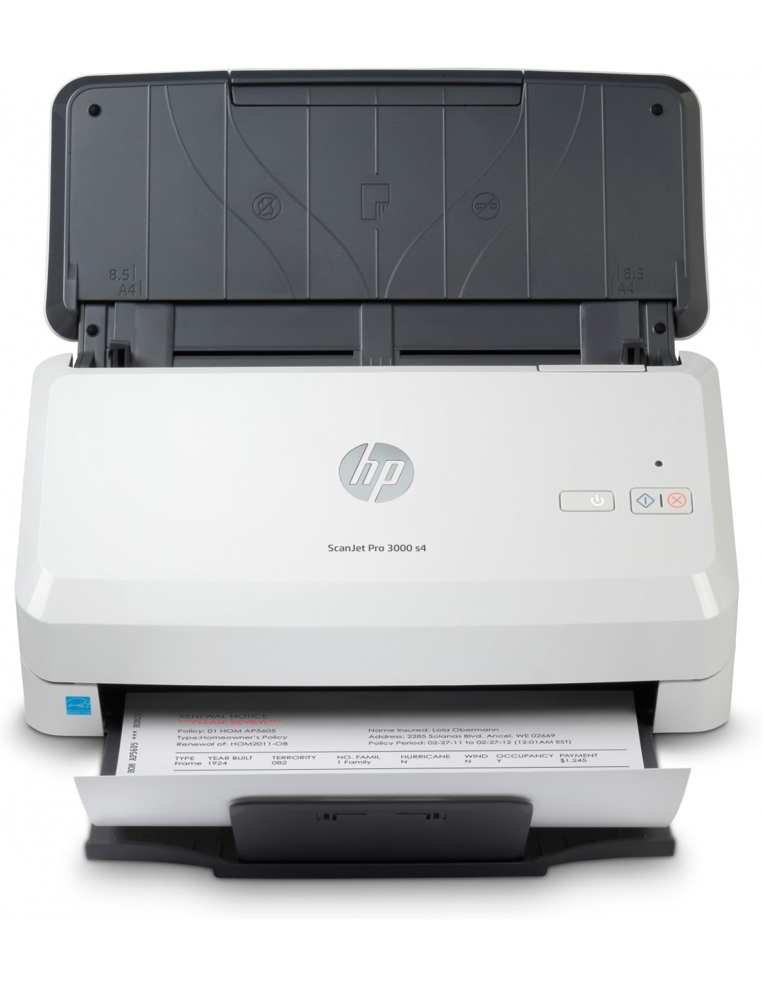Escaner hp scanjet pro 3000 s4 600 x 600 dpi alimentado con hojas a4 negro blanco 6FW07A