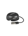Hub natec bumblebee usb 2.0 4puertos 480 Mbit/s negro NHU-1330