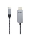 Cable conversor nanocable usb tipo-c macho a hdmi macho 1.8m aluminio negro 10.15.5102