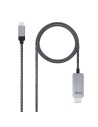 Cable conversor nanocable usb tipo-c macho a hdmi macho 3m aluminio negro 10.15.5103