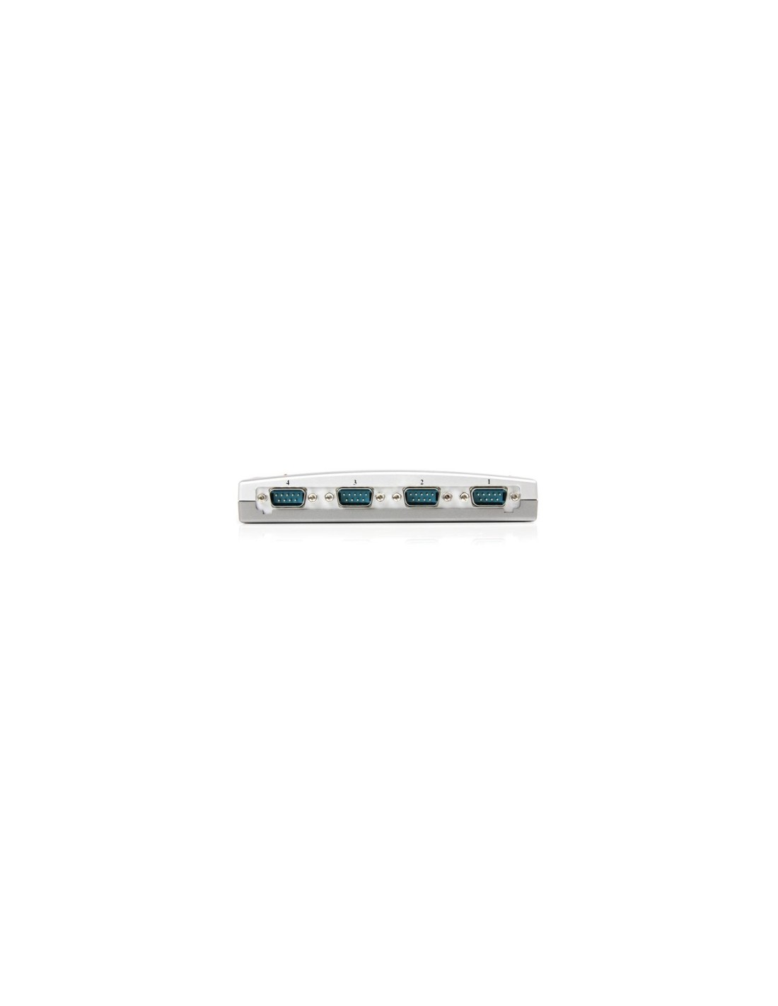 StarTech.com Hub Concentrador USB a 4 Puertos Serie RS232 - Ladrón Serie DB9 - Adaptador USB a Serie Plata