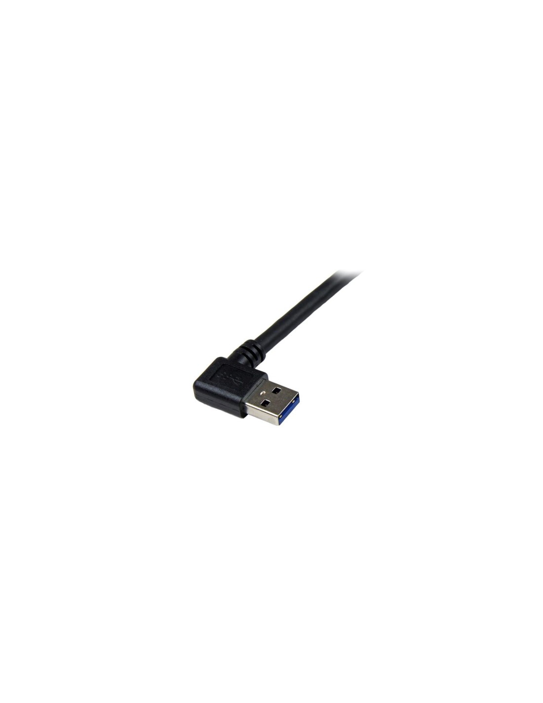 StarTech.com Cable usb 3.2 super speed micro usb-b macho a usb-a macho acodado en angulo a la derecha 1m negro USB3SAB1MRA