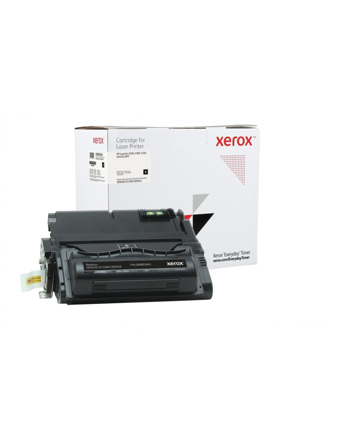 Toner xerox mono everyday compatible hp Q5942X Q1339A Q5945A 20000 paginas negro 006R03663