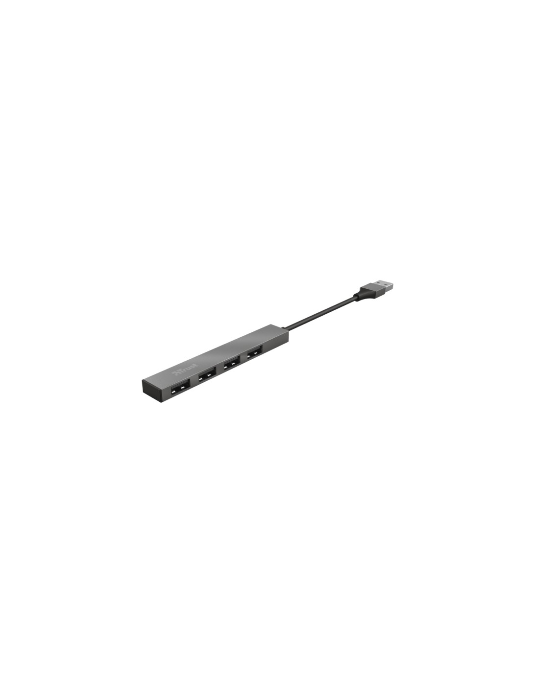 Hubt trust halyx usb 2.0 480 Mbit/s 4puertos aluminio 23786